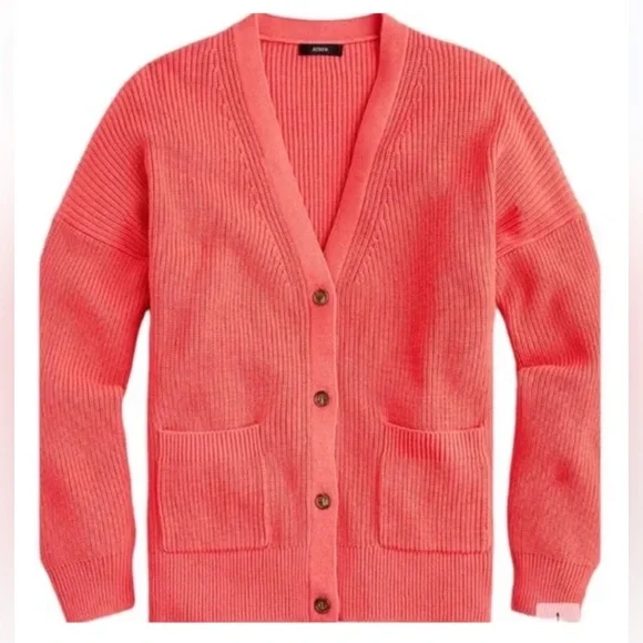 J.Crew V-neck cotton-cashmere cardigan sweater in Large - Picture 1 of 10